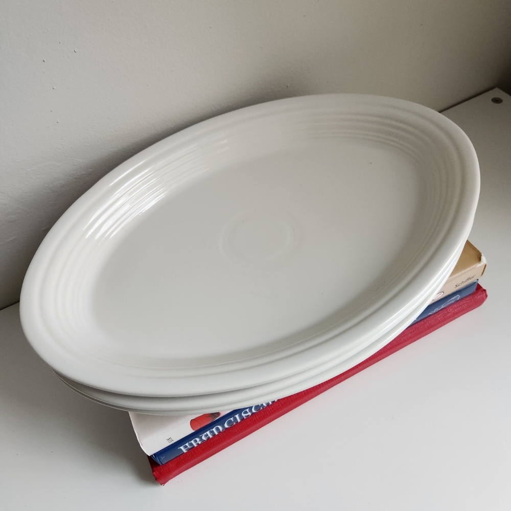 Fiestaware Oval Platter White 13in